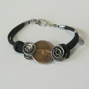 1967 Penny Silver Leather Bracelet