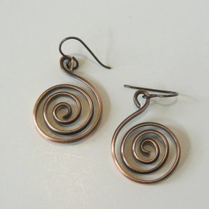 Spiral Copper Earrings