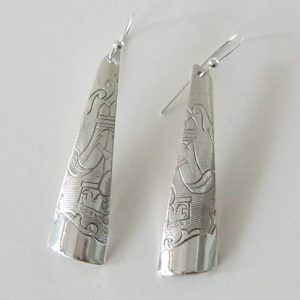 Vintage Silver Triangle 1 Earrings