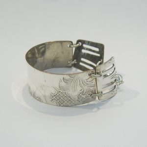 Vintage Silver Cut Out Cuff Medium