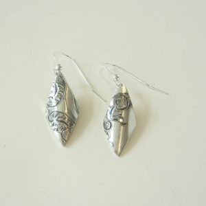 Vintage Silver Diamond Earrings 12