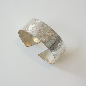 Vintage Silver Scroll Wide Cuff 2