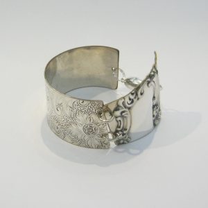 Vintage Silver Serving Tray Cuff