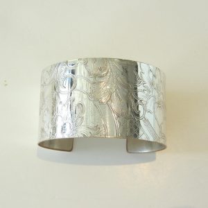 Vintage Silver X Wide Cuff