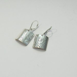 Vintage Silver Square 3 Earrings