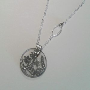 Vintage Silver Glass Necklace 1