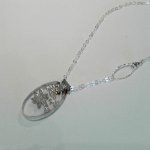 Vintage Silver Glass Necklace 2