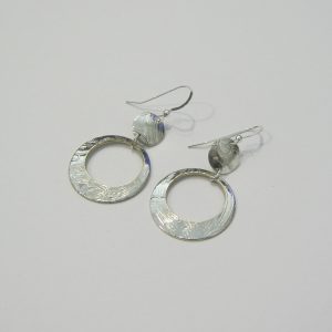 Vintage Silver Circle Earrings 7