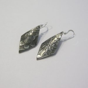 Vintage Silver Flower Earrings 3