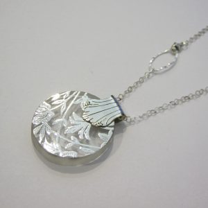 Vintage Silver Glass Necklace 3