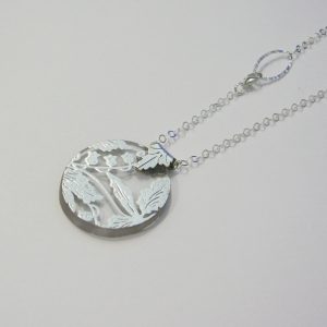 Vintage Silver Glass Necklace 5