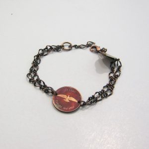 1967 Copper Penny Chain Bracelet