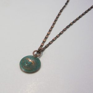 1967 Green Penny Dome Necklace