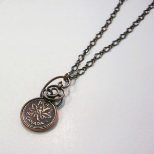1975 Copper Penny Twist Necklace