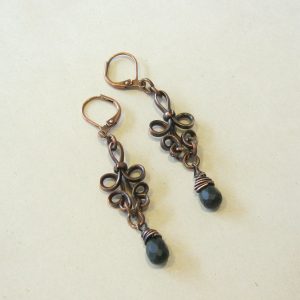 BC Jade & Copper Earrings