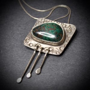 Chrysocolla & Sterling Silver Necklace