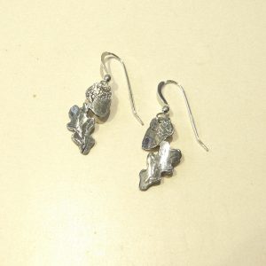 Vintage Silver Acorn Earrings