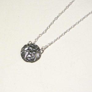 Vintage Silver Circle Necklace
