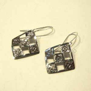 Vintage Silver Diamond Earrings 2
