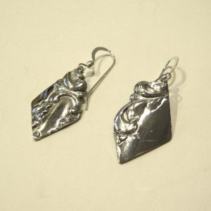 Vintage Silver Diamond Earrings 3