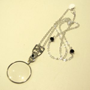 1800's Vintage Silver Monocle Necklace