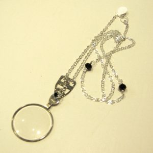 1800's Vintage Silver Monocle Necklace