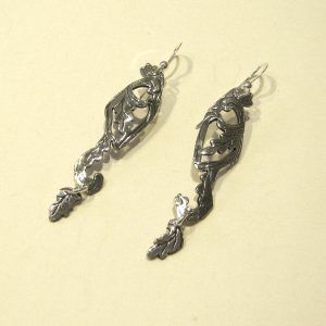 Vintage Silver Open Scroll Earrings