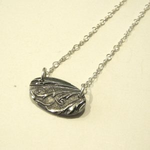 Vintage Silver Oval Necklace 1