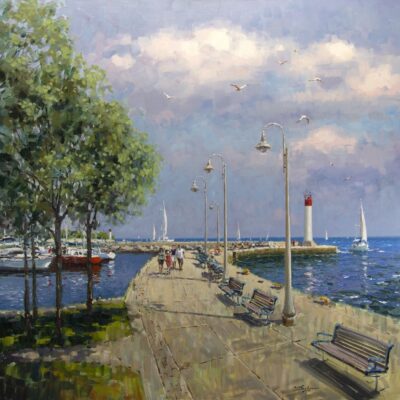 Bronte Harbour Stroll 48x48