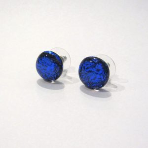 Blue Dichroic Earrings