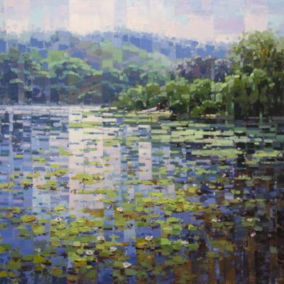 Lily Pond Facets 36 x 36