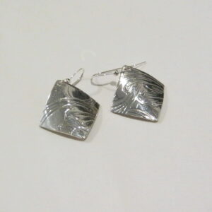 Vintage Silver Diamond Earrings 1