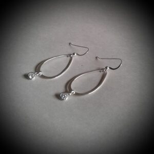 Vintage Silver and Crystal Earrings