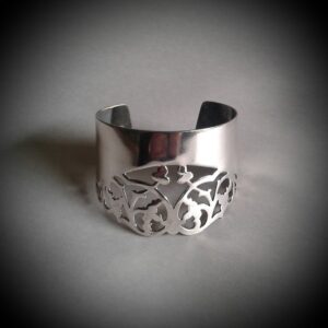 Vintage Silver Scroll Cuff